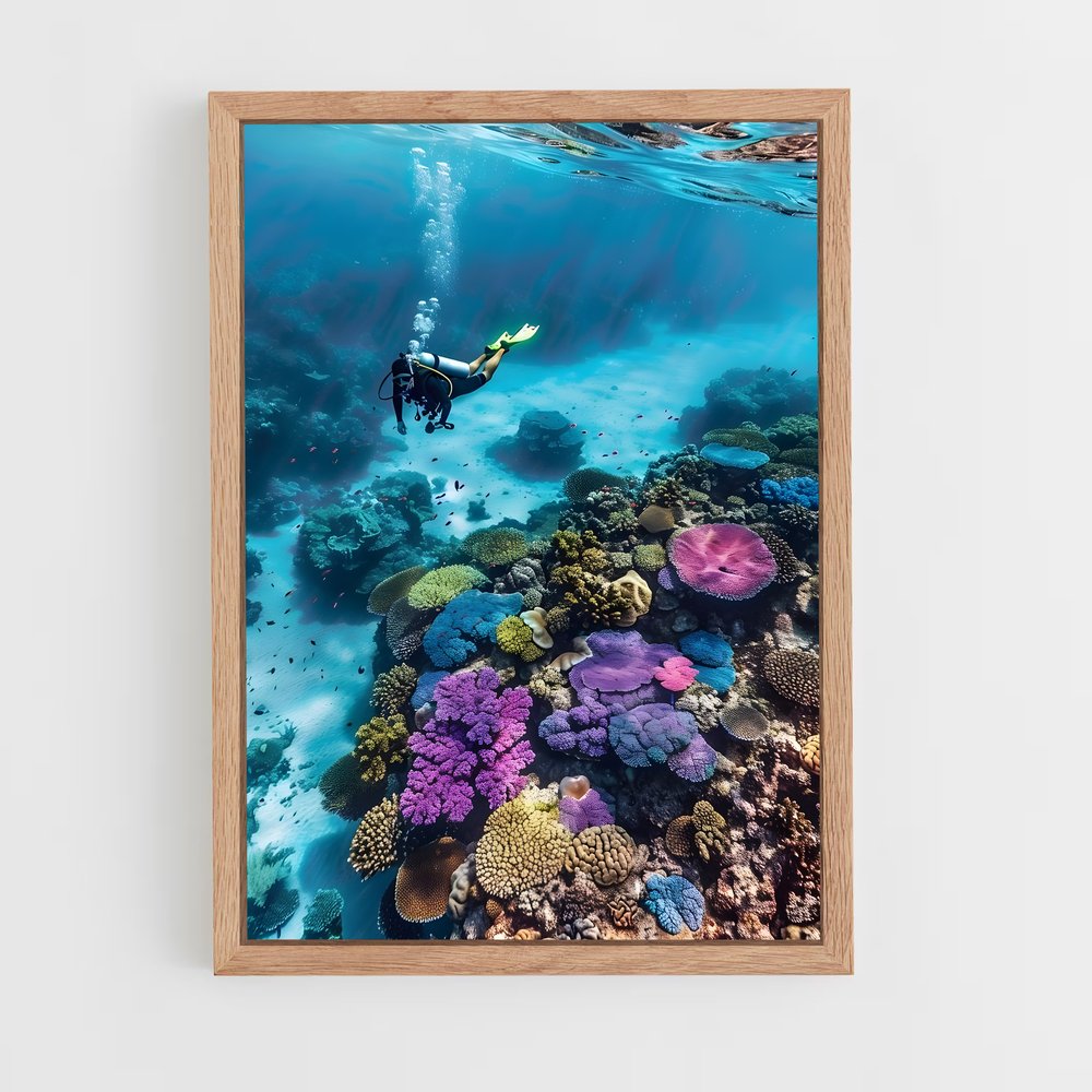Poster Rêve sous la Mer – affiche Plongée sous-marine (vue 4)